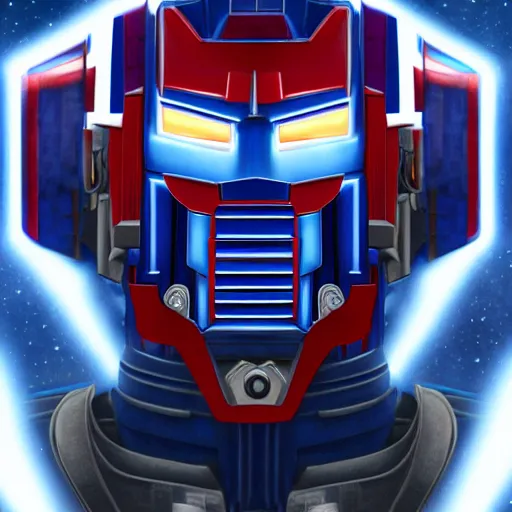 Image similar to Optimus prime as a human male, 4k, self portrait