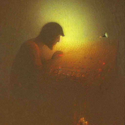 Image similar to a beatproducer by beksinski