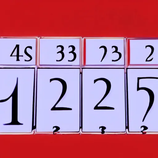 Prompt: an image of the next number in the sequence : 1, 2, 3, 4, 5, 6...?