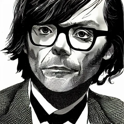 Prompt: jarvis cocker, portrait, by guido crepax