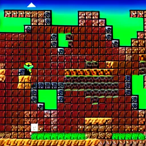 Prompt: Donkey Kong Country level depicting a beautiful mine with shiny crystals on the wall, floating barrels and minecarts.