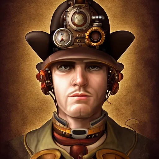 Image similar to an steampunk artificer portrait, digital art