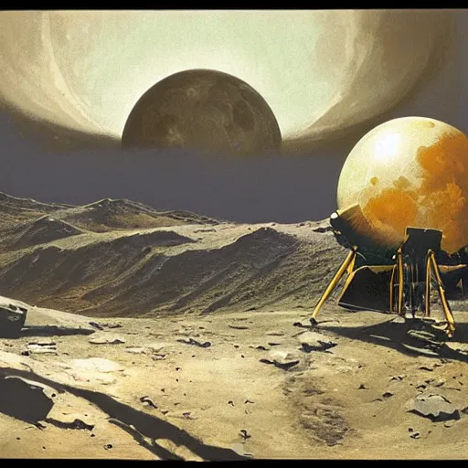 Image similar to the 1 9 6 0 s moon landing, craig mullins