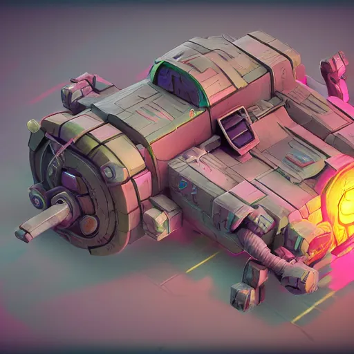 Image similar to Isometric 3D Fantasy Cute and adorable pig Mecha ship, Smooth 3D Illustration, soft render, Servando Lupini, Daniil Kudriavtsev, handpaint texture, Blender, 3DCoat H 648