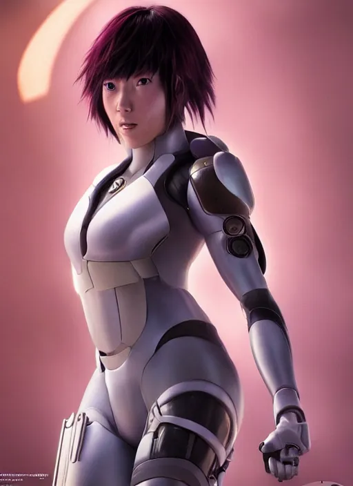 Image similar to weta disney pixar movie still portrait photo of motoko kusanagi the major ghost in the shell : : as cyborg woman by pixar : : by weta, wlop, ilya kuvshinov, rossdraws, artgerm, maxim cover, octane render, anime, octane render, 3 d, volumetric lighting, anti aliasing, raytracing : :