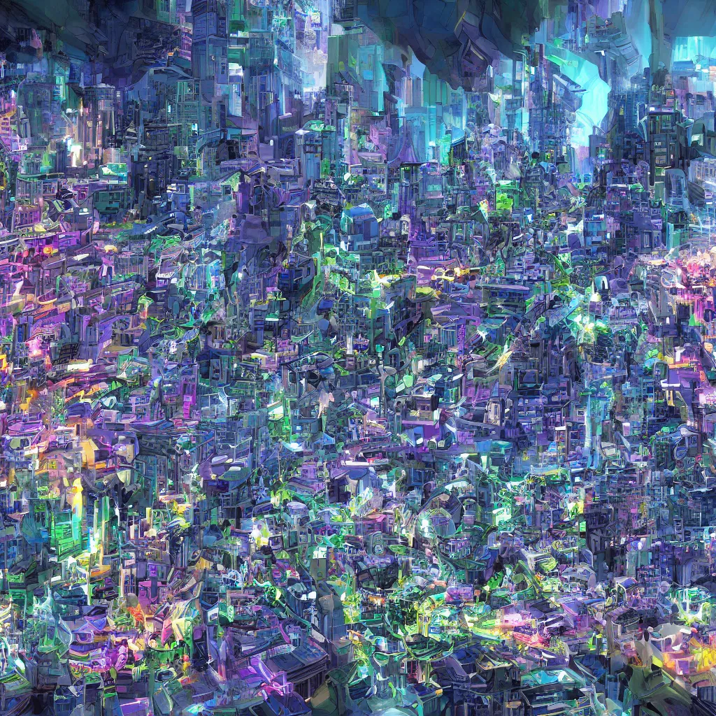 Image similar to city of the future, digital art