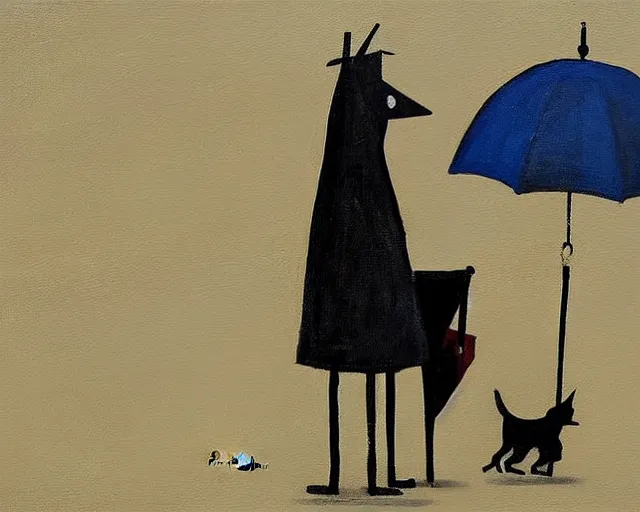 Image similar to a painting by sam toft and guy billout