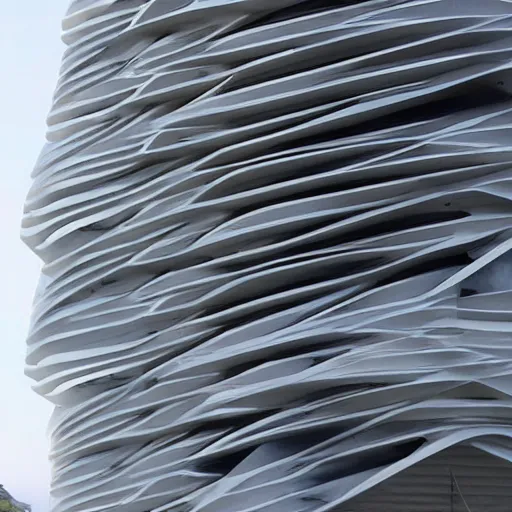 Image similar to 3d printed building, by zaha hadid