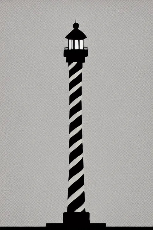 Image similar to minimalist boho style art of a lighthouse, illustration, vector art