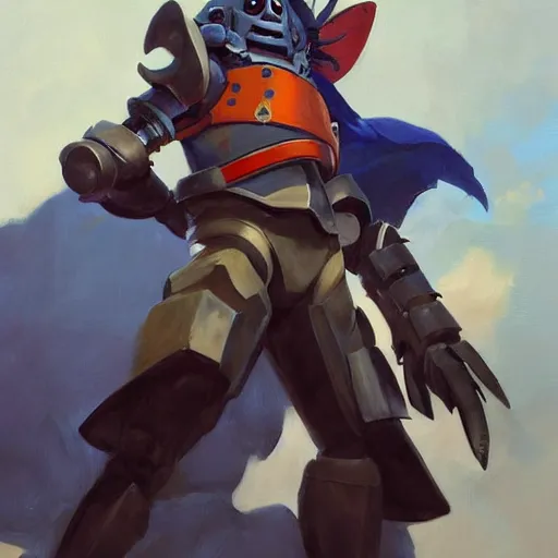 Image similar to greg manchess portrait painting of armored howl from howl's moving castle as overwatch character, medium shot, asymmetrical, profile picture, organic painting, sunny day, matte painting, bold shapes, hard edges, street art, trending on artstation, by huang guangjian, gil elvgren, ruan jia, randy vargas, greg rutkowski