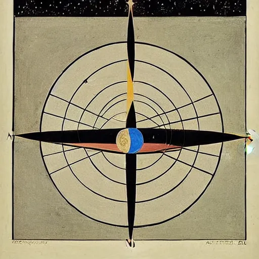 Prompt: a parade of disconnected images : astronomical diagrams projecting the distances between celestial bodies, a painting by giorgio de chirico, a list of unpopular anagrams.