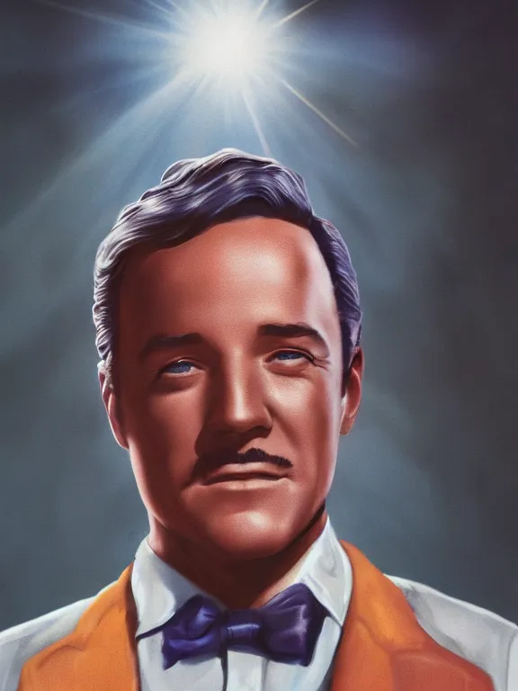 Image similar to portrait art of Gene Kelly 8k ultra realistic , lens flare, atmosphere, glow, detailed,intricate, full of colour, cinematic lighting, trending on artstation, 4k, hyperrealistic, focused, extreme details,unreal engine 5, cinematic, masterpiece