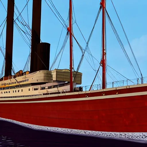 rms titanic in red dead redemption 2 | Stable Diffusion