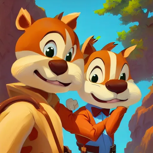 Image similar to face icon stylized minimalist chip'n dale : rescue rangers, loftis, cory behance hd by jesper ejsing, by rhads, makoto shinkai and lois van baarle, ilya kuvshinov, rossdraws global illumination