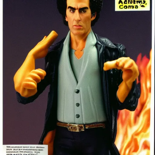 Prompt: cosmo kramer 1 9 8 0 s action figurine magazine ad photo