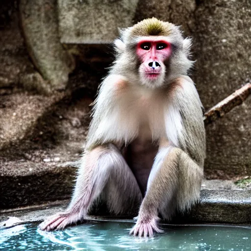 Image similar to a Japanese macaque in a hot spring