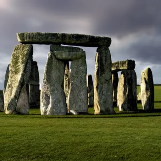 Prompt: stonehenge in the likeness of donald trump