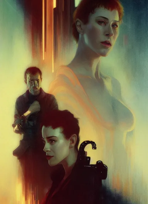 Image similar to movie poster, blade runner, sean young, octane render, highly detailed, digital painting, artstation, concept art, smooth, sharp focus, illustration, art by artgerm and greg rutkowski and alphonse mucha and william - adolphe bouguereau