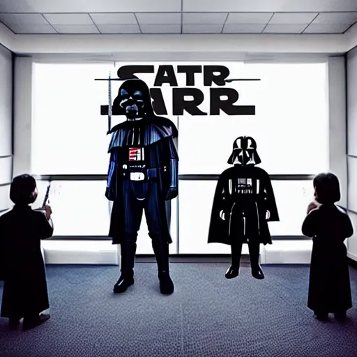 Prompt: “Darth Vader in school room with kids, movie scene, ultra realistic”