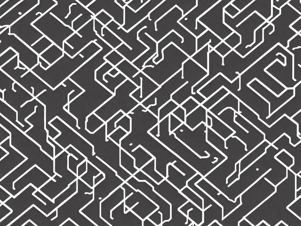 Prompt: desktop wallpaper, subtle dark greys, circuitry, maze, focused