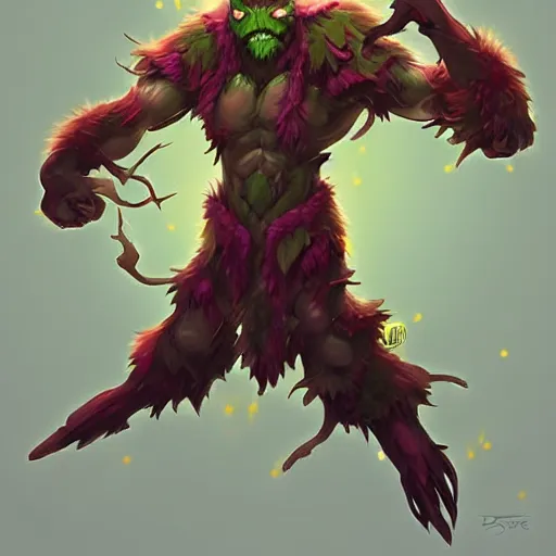 Image similar to treant protector from dota 2, digital art, in the style of Artgerm