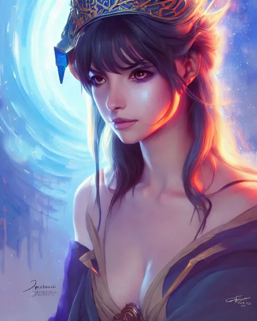 Prompt: ana de armas as a sorceress, fantasy, portrait shinkai makoto studio ghibli studio key hideaki anno sakimichan stanley artgerm lau rossdraws james jean marc simonetti elegant highly detailed digital painting artstation pixiv