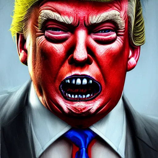 Prompt: portrait of donald trump as a zombie looking to the side, 7 days to die zombie, concept art, fine art, award winning, subtle colors, intricate, elegant, sharp focus, cinematic lighting, digital painting, 8 k concept art, art by michael hussar, art by brom, art by z. w. gu, 8 k