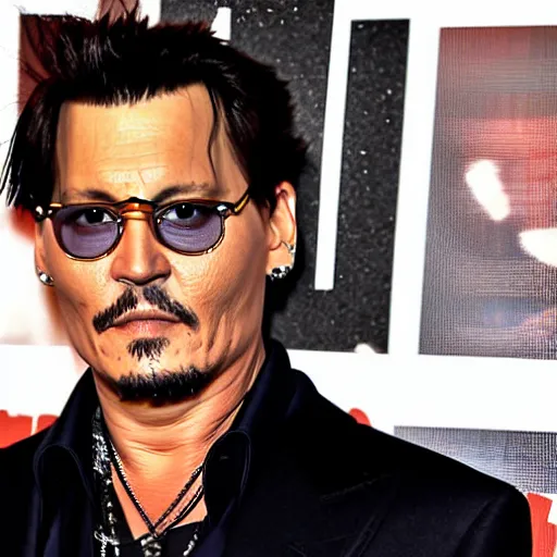 Prompt: Johnny Depp as Tony Stark