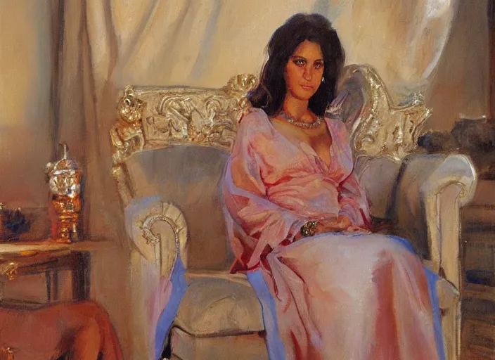 Prompt: a highly detailed beautiful portrait of the queen of israel, by gregory manchess, james gurney, james jean