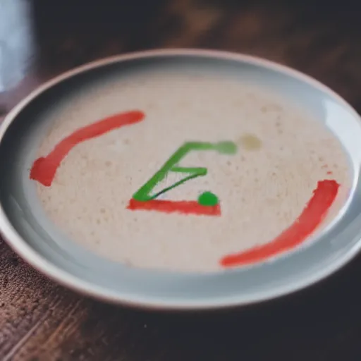 Image similar to photo still of alphabet soup, 8 k, 8 5 mm f 1. 8