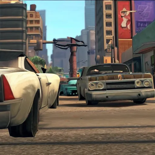 Prompt: gameplay footage from the game GTA IV: Zootopia Wars. (c)2011 Rockstar Games