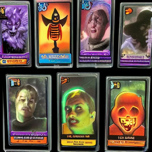 Image similar to Halloween Collectable Trading Cards Holographic HDR