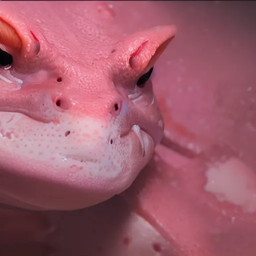 Image similar to a closeup shot of an axolotl, dramatic lighting, cinematic, extremly high detail, photorealistic, cinematic lighting, artstation