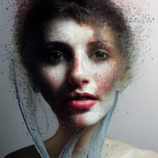 Prompt: transparent portrait of a woman, by alberto seveso, abstract brush strokes