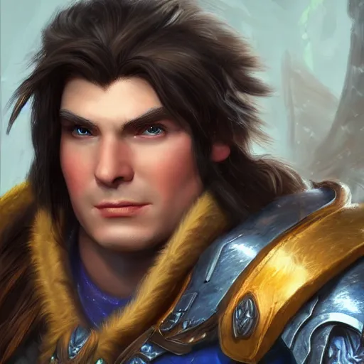 Prompt: varian wrynn, dmitry prozorov style, artstation, extremely detailed, 8 k, high quality, beatufil painting