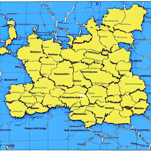 Image similar to the map of germany in all of the states in germany make the lines right