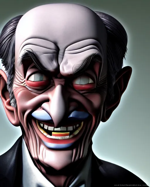 Prompt: sinister old man character portrait, by don bluth, highly detailed, dynamic shadows, 4 k, wallpaper - 1 0 2 4