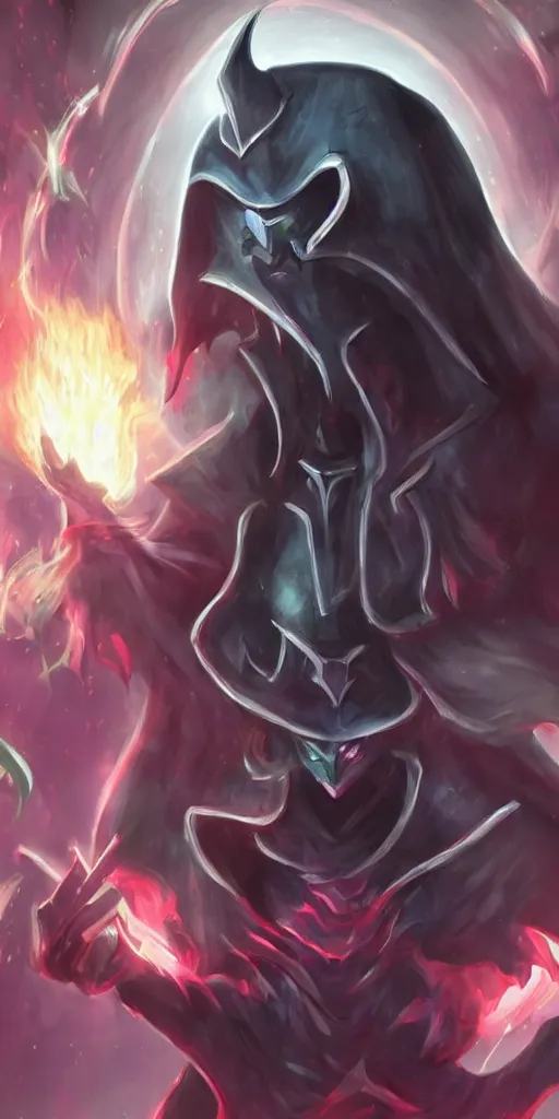 Image similar to Karthus from League of Legends is about to destroy the planet Earth