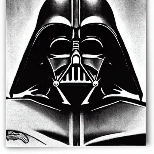 Image similar to darth vader by H. R Giger