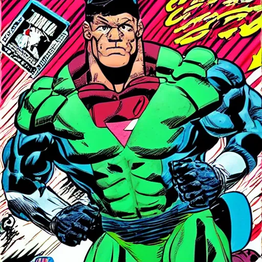 Image similar to john cena as a comic book character, illustrated by jim lee