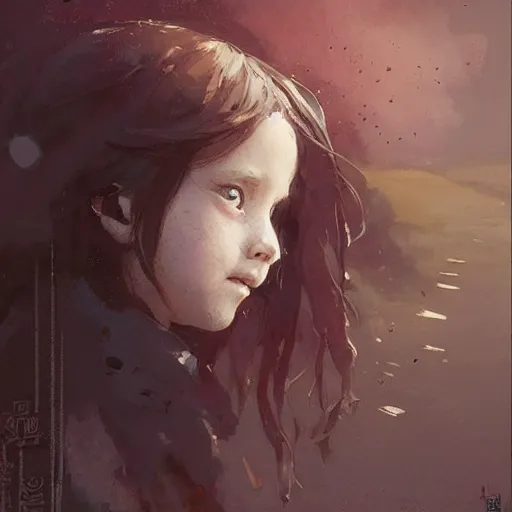 Image similar to little girl, artwork by greg rutkowski and hiroriko araki