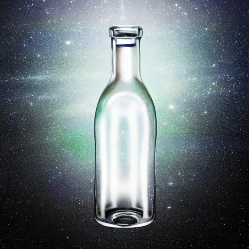 Prompt: a bottle with a galaxy inside, studio lighting