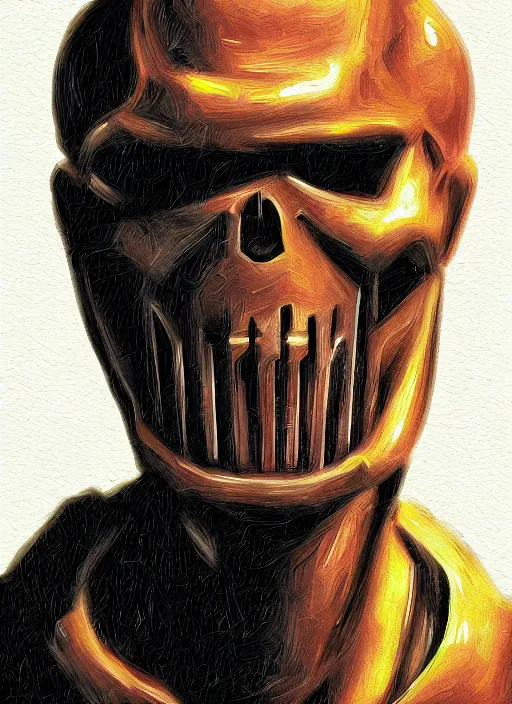 Image similar to portriat of doom guy ( 2 0 1 6 ) close up, digital art