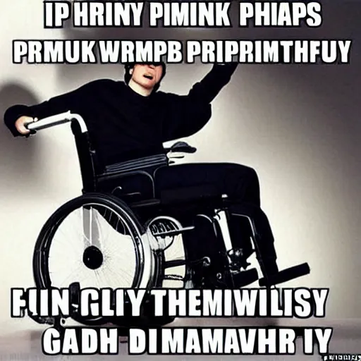 Image similar to filthy frank pimp my wheelchair