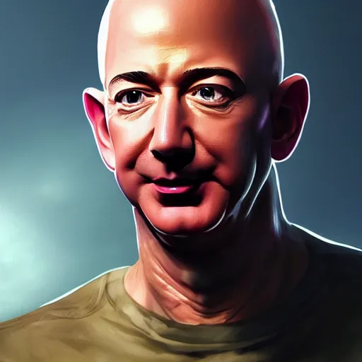 Prompt: Jeff Bezos Jeff Bezos as an amazon warrior, 4k, artstation, cgsociety, award-winning, masterpiece, stunning, beautiful, glorious, powerful, fantasy art