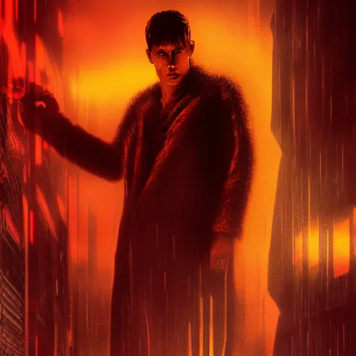 Image similar to blade runner style image of a giant crypto monster