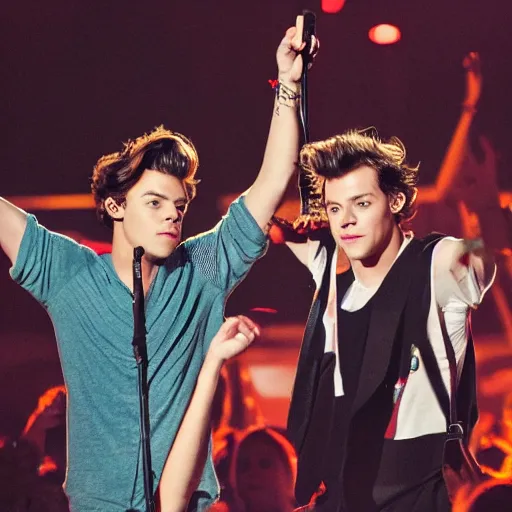 Image similar to harry styles and louis tomlinson concert