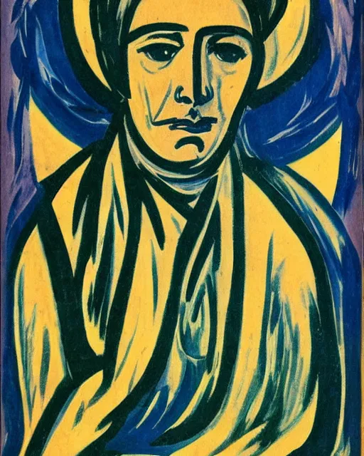 Image similar to God. Portrait by Ernst Kirchner.