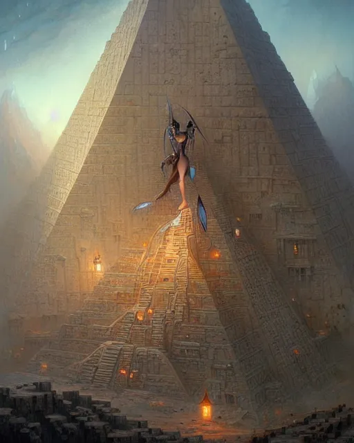 Prompt: inside a small pyramid made of pyramids and eyes fantasy character portrait, ultra realistic, wide angle, intricate details, blade runner artifacts, highly detailed by peter mohrbacher, boris vallejo, hajime sorayama aaron horkey, gaston bussiere, craig mullins