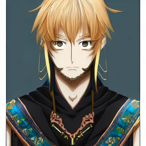 AIGC - image of Gilgamesh from the Fate series created in - Hayo AI tools